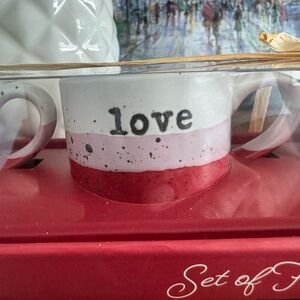 New! Set of 4 “love” espresso cups.